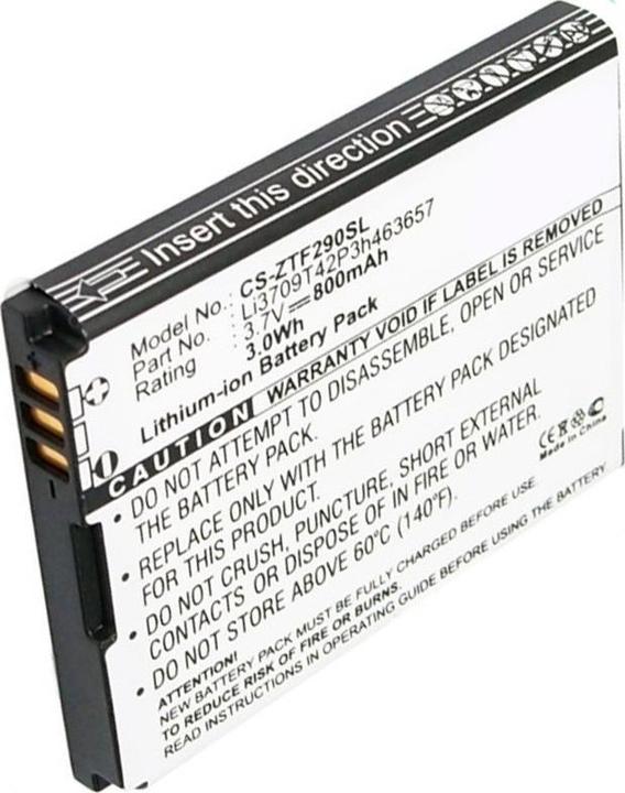 Actual product image AccuCell Battery Orange ZTE-G N281