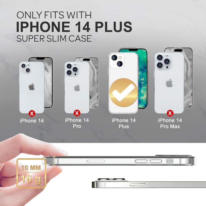 Actual product image Nalia Clear Transparent Silicone Sleeve (Apple iPhone 14 Plus)