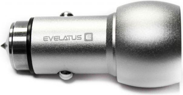 Immagine prodotto Evelatus Caricabatterie da auto ECC01 2 porte USB 3.1A con strumento di fuga in acciaio inox