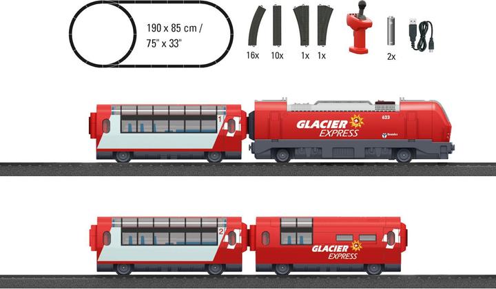Märklin World 29348 H0 Coffret de départ Glacier Express (Piste H0)