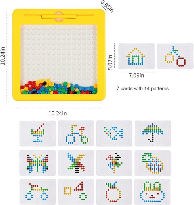 Actual product image Activity Board Magnetic drawing board for toddlers Magnetic beads and pencil Educational toy for the sensory