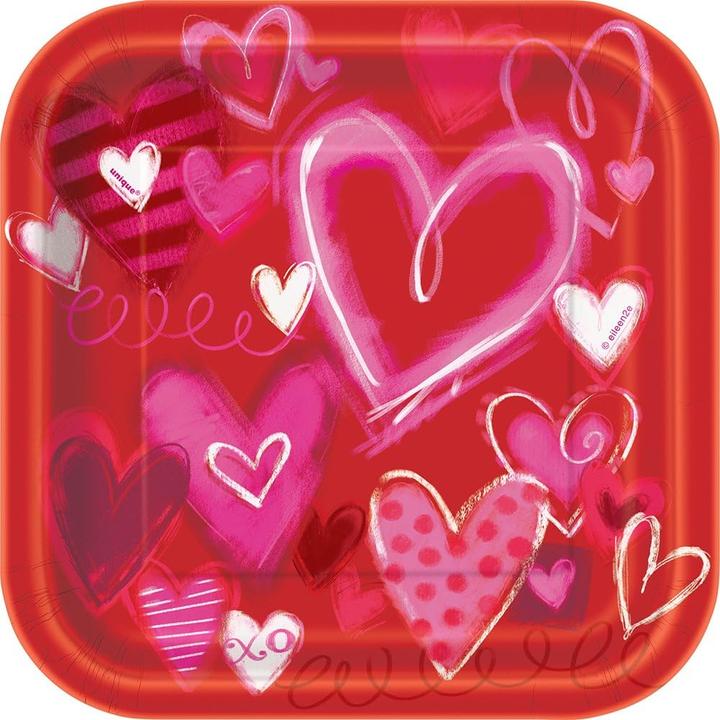 Immagine prodotto Unique Party Cuori San Valentino Piatti per Feste Misura Confezione 10 (10 x)