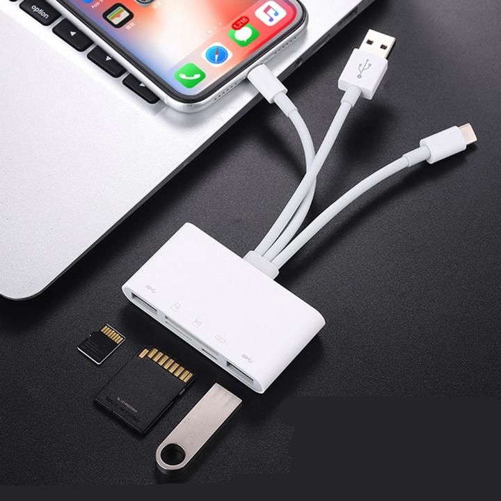 Produktbild Apfelkiste Lightning auf SD/MicroSD Kartenleser & Ladeadapter für Apple (Lightning, MicroDot, USB Typ C, USB-A)