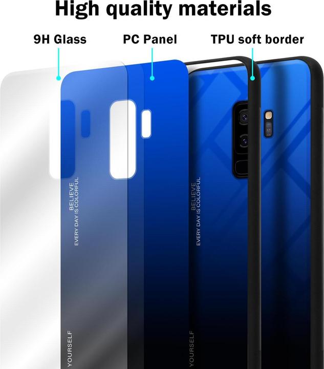 Image du produit Cadorabo Couverture en verre TPU 2 couleurs (Samsung Galaxy S9+)
