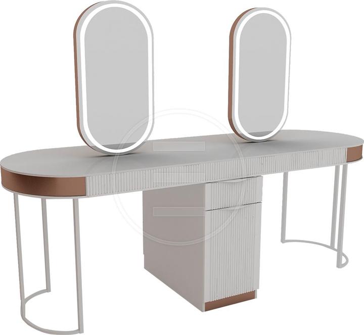 Image du produit Alpeda Roza Double Island Damen Friseur Spiegel