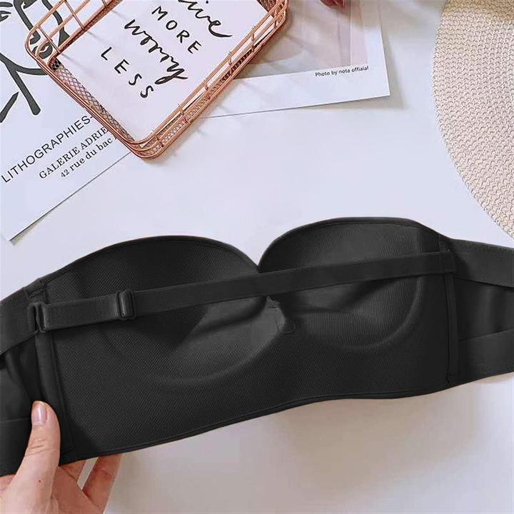 Immagine prodotto JTI Reggiseno push-up senza spalline, abbottonatura supplementare sul davanti, nero - 75A/B (75 A, Confezione singola)