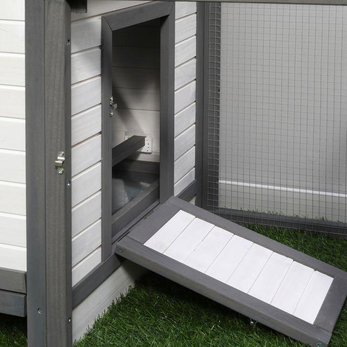 Image du produit Swisshandel24 Poulailler Bantam Poulailler Bantam avec parcours Etable avec perchoirs Nichoir Extérieur Winter