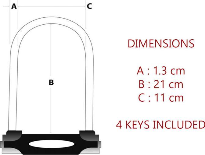 Produktbild Master Lock 8195 Bügelschloss 13 mm x 210 mm x 110 mm