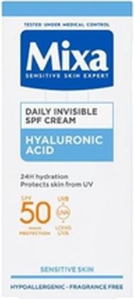 Etichetta energetica Mixa Crema all'acido ialuronico quotidianamente invisibile con SPF (Crema solare, SPF 50, 50 ml)