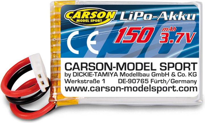 Actual product image Carson 3,7V/150mAh LiPo Akku Easy Skydreamer (3.70 V, 150 mAh)