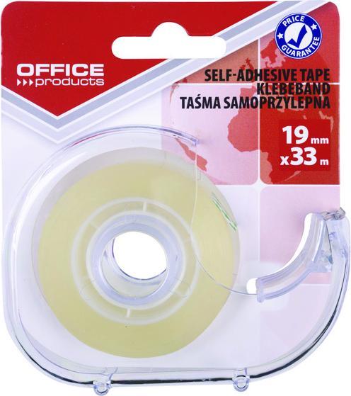 Actual product image Office Products Office tape, 19mm, 33m, dispenser, transparent (140 mm)