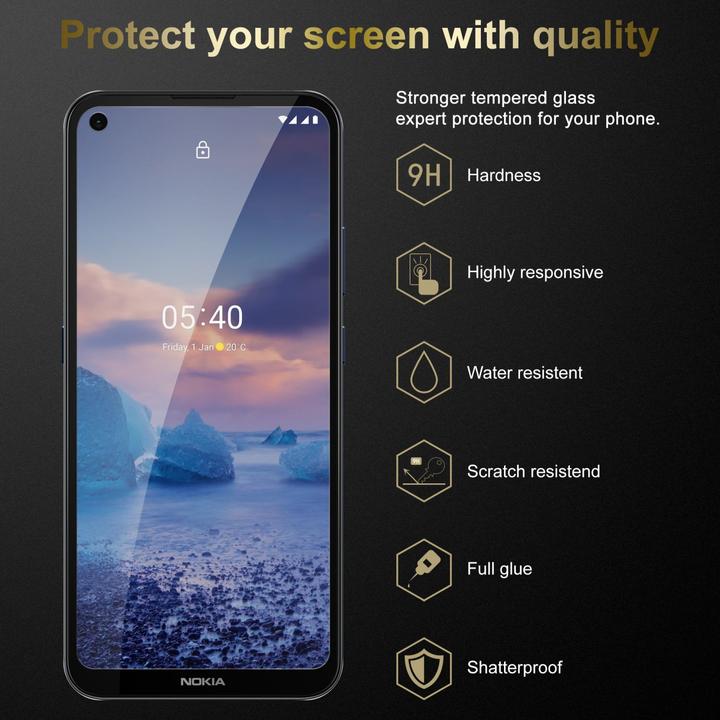 Actual product image Cadorabo Full screen display protection glass (1 Piece, Nokia 5.4)