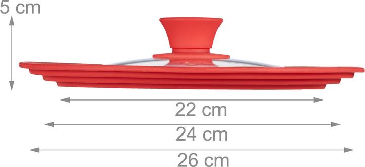 Immagine prodotto Relaxdays Coperchio Universale in Vetro, Vari Colori (26 cm, Materiale sintetico)