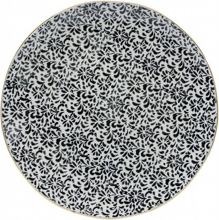 Kadastar Dinner plate Metropolitan Floral Ø 26 cm, Black / White (1 x, 26 cm)