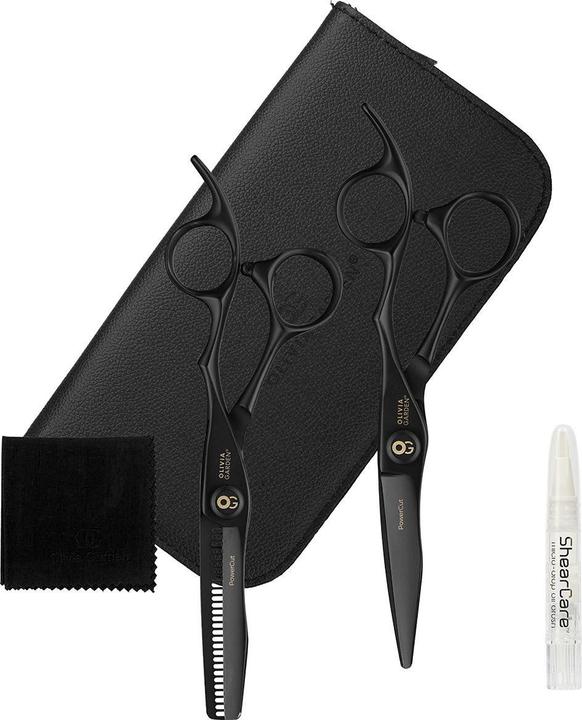 Olivia Garden Powercut Matt Black Set (15.24 cm)