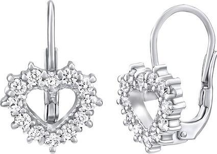 Immagine prodotto Silvego Orecchini a cuore in argento con zirconi Swarovski SILVEGO31969S (Argento 925)