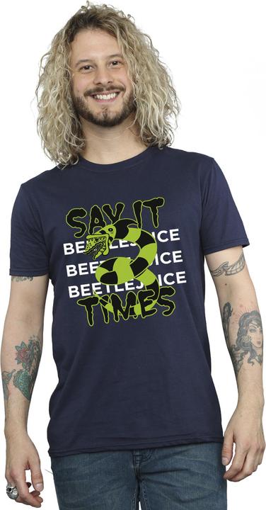 Actual product image Beetlejuice Mens Say It 3 Times Cotton T-Shirt (M)