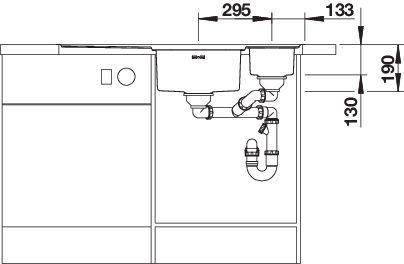 Produktbild Blanco AXIS III 6 S-IF (Aufsatzspülbecken, 100 cm, 51 cm)