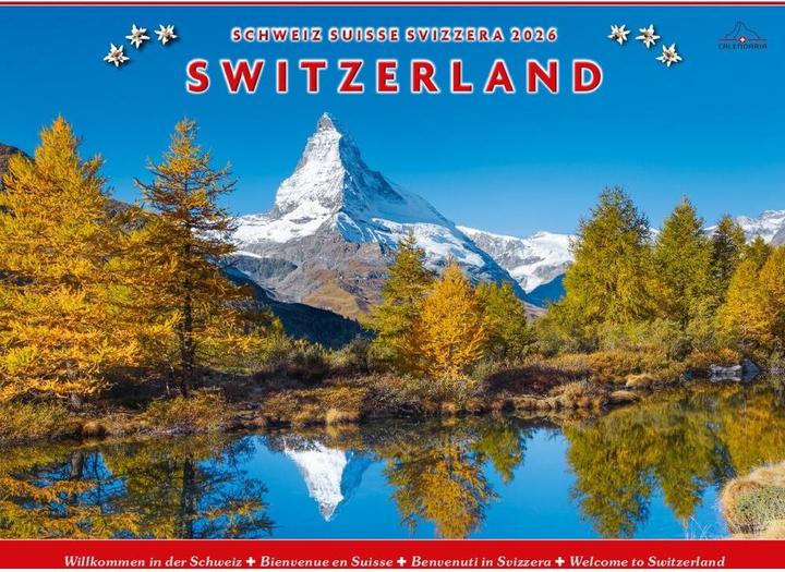 Produktbild Schweiz-Suisse-Svizzera-Switzerland 2026 (40 x 31 cm, Harter Einband, Französisch, Deutsch)