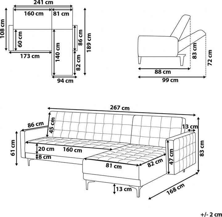 Actual product image Beliani Aberdeen (Corner sofa)