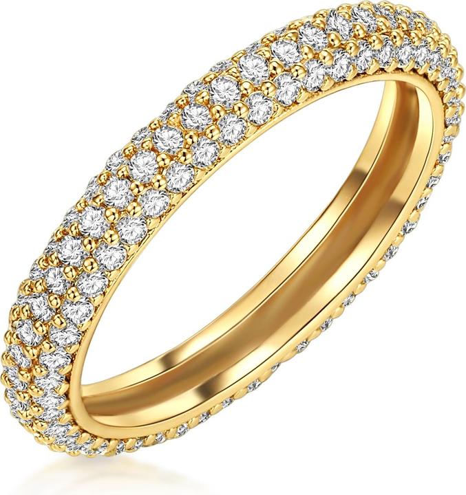 Lulu & Jane Damen Messing Zirkonia gelbgold - 29147