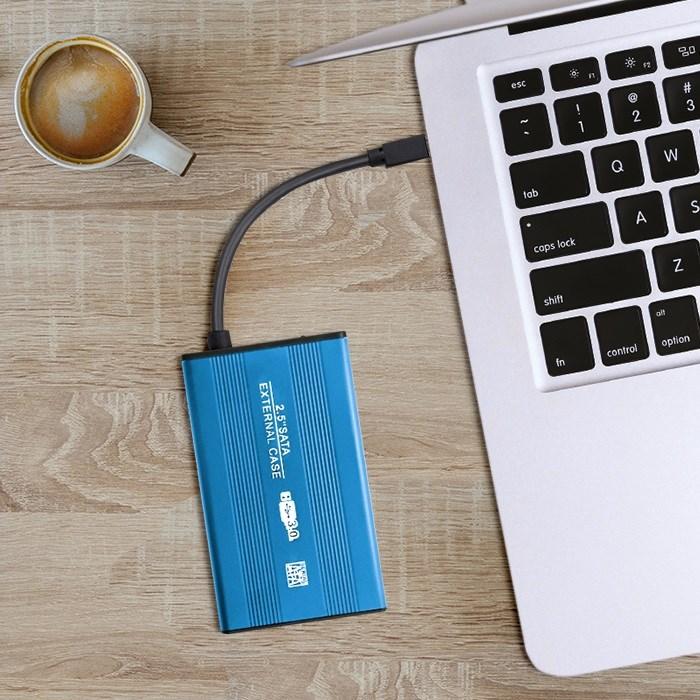 Produktbild Qoltec External Hard Drive Case HDD/SSD 2.5" SATA3 USB 3.0 Mėlyna (0.42 m, USB)