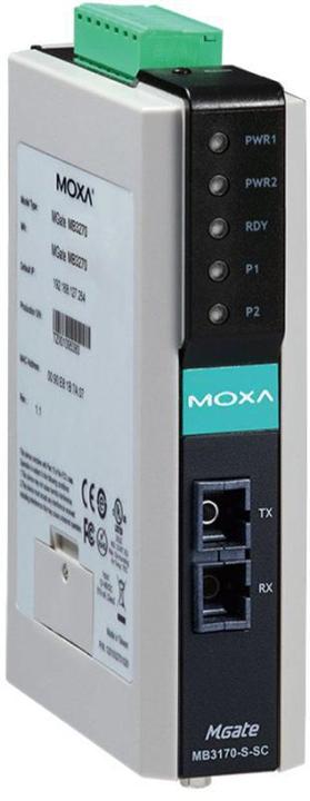 Actual product image Moxa Modbus Gateway Advanced 1 POR MGate MB3170I-M-SC
