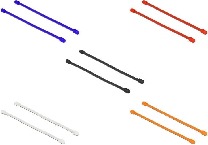 Image du produit Delock Colliers de serrage 150mm x 4mm multicolores, 10 pièces (Serre-câbles en plastique, 150 mm, 10 pcs)