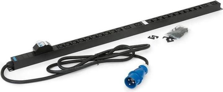 Image du produit Triton RAB-PD-X53-X1 - Bloc multiprise vertical (Schuko) IEC C13 avec disjoncteur de protection