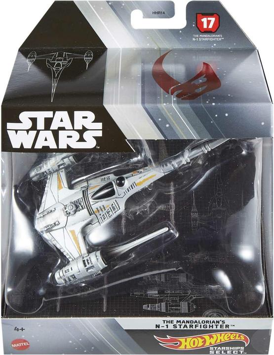 Actual product image Mattel Star Wars Hot Wheels Starships Select DieCast Model The Mandalorian's N-1 Starfighter
