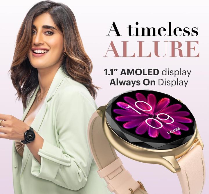 Actual product image Noise NoiseFit Diva Smartwatch Pearl White