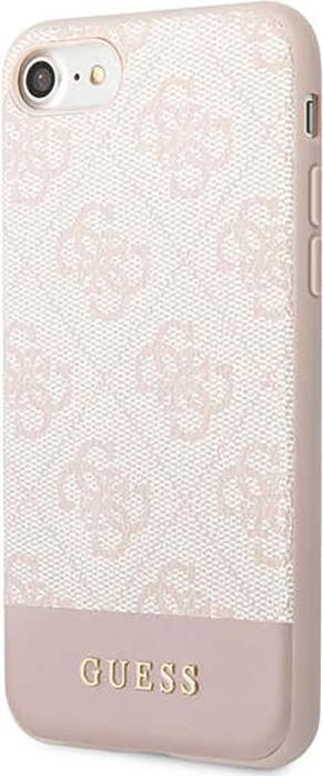 Actual product image Guess GUHCI8G4GLPI iPhone 7/8/SE 2020/ 2022 pink/pink hard case 4G Stripe Collection (Apple iPhone SE, Apple iPhone 8, Apple iPhone 7)
