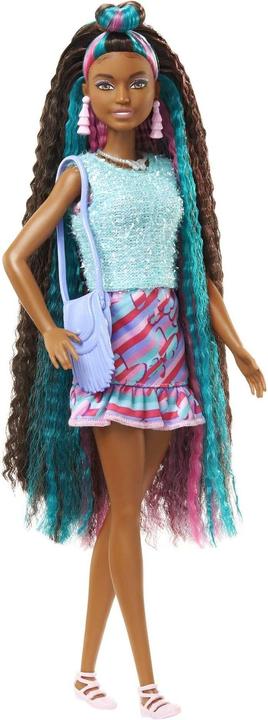 Produktbild Barbie Totally Hair Puppe (schwarze Haare) im Schmetterlings-Print Kleid