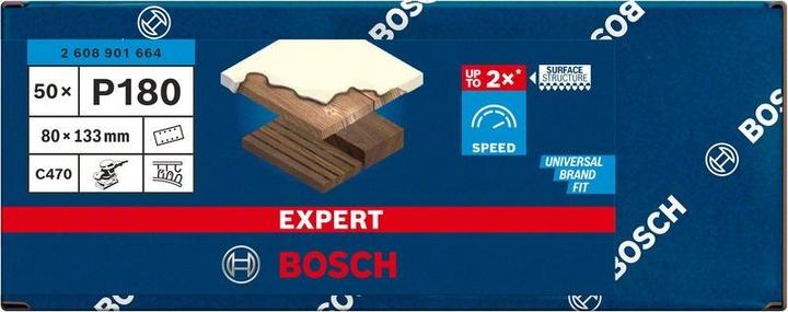 Actual product image Bosch Professional Zubehör Accessories 2608901664 Sanding paper for orbital sander 180 grain ( (Grain size 180)