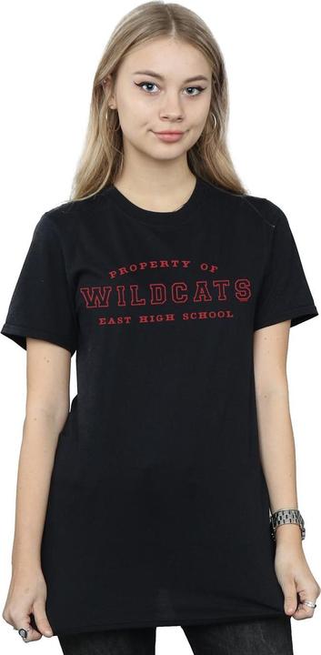 Actual product image Disney Womens/Ladies High School Musical The Musical Property Of Wildcats Cotton Boyfriend T-Shirt (M)