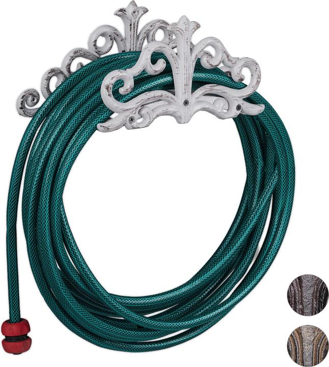 Actual product image Relaxdays Wall-Mount Hose Reel, Antique Style (12 m)