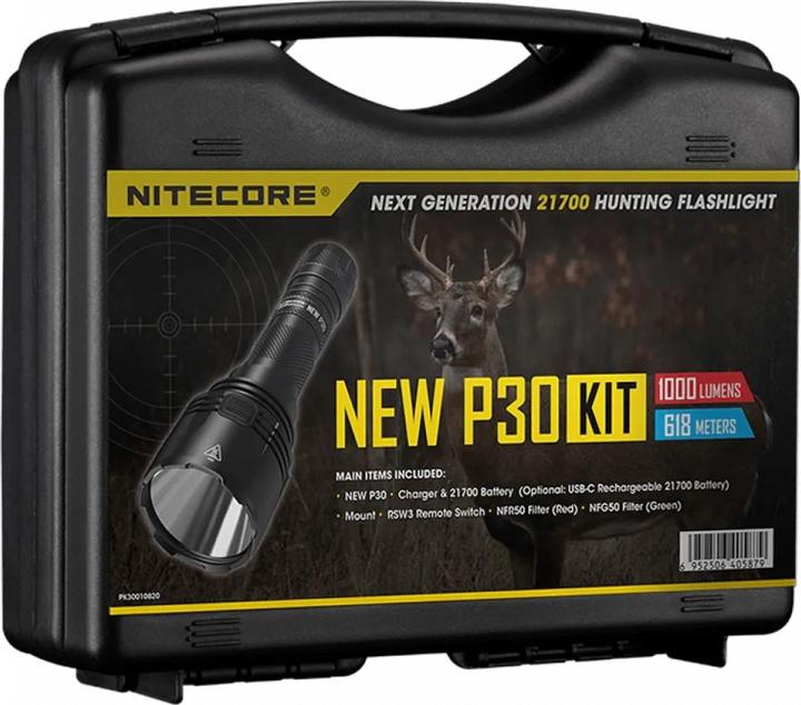 Produktbild Nitecore FLASHLIGHT HUNTING 1000 LUMENS/NEW P30HUNTING KIT (15.55 cm, 1000 lm)