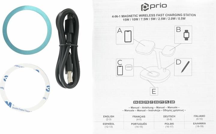 Actual product image prio 4 in 1 Magnetic Wireless Charging Stand (15 W) (15 W)
