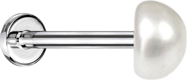 Star Piercing Micro Labret Innengewinde silber Perle (Chirurgenstahl 316L, ohne Messing, Organisch)
