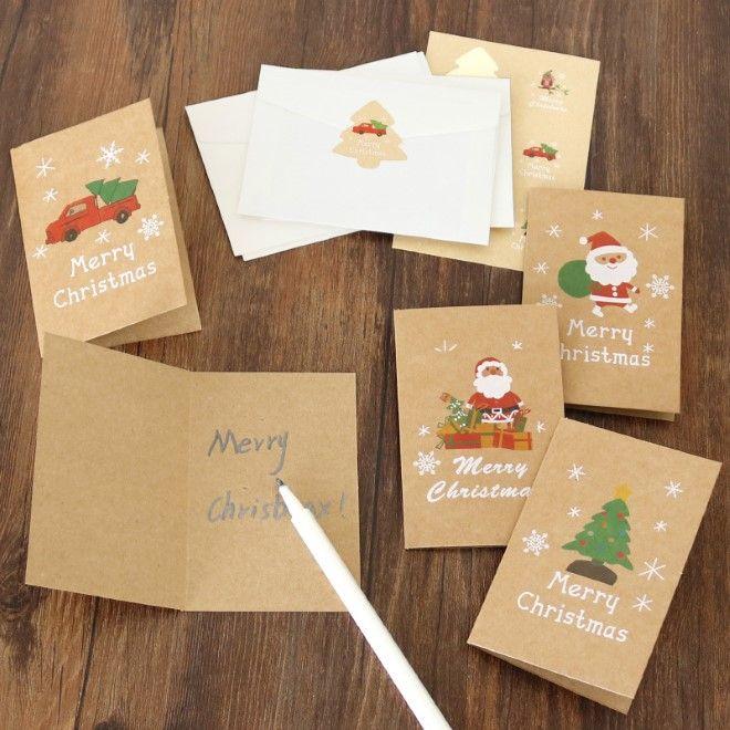 Produktbild MU Classic Weihnachtskarte 6er Set Rustic Christmas Charm Series (6 Stk.)