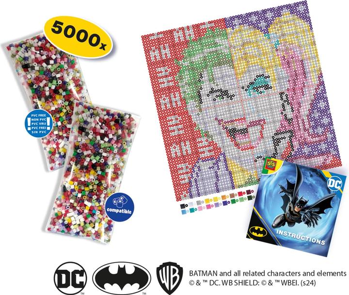 Actual product image Ses DC Batman - Joker und Harley Quinn Bügelperlen Farbmischung