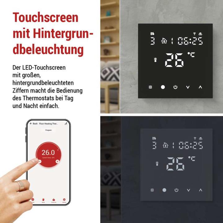 Actual product image Emos GoSmart Fussbodenheizung-Thermostat P56201BUF mit WiFi, programmierbar, verkabelt