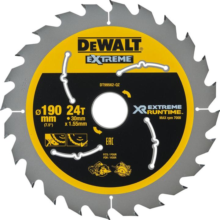 DeWalt Xtreme Runtime 190mm x 30mm 24T CSB