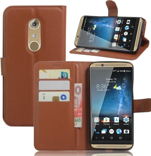 Image du produit MU Classic Couverture en cuir avec texture litchi (ZTE Axon 7)