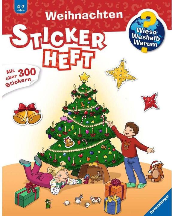 Actual product image Ravensburger Why? Why? Why? Sticker book: Christmas
