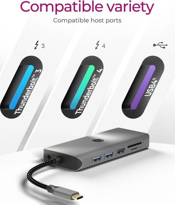 Actual product image Icy Box Dockingstation 12-in-1 USB Type-C (USB-C, 12 Ports)