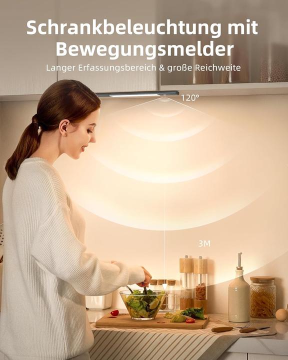 Produktbild Ezvalo Kabellose LED-Unterbauleuchten mit Bewegungsmelder