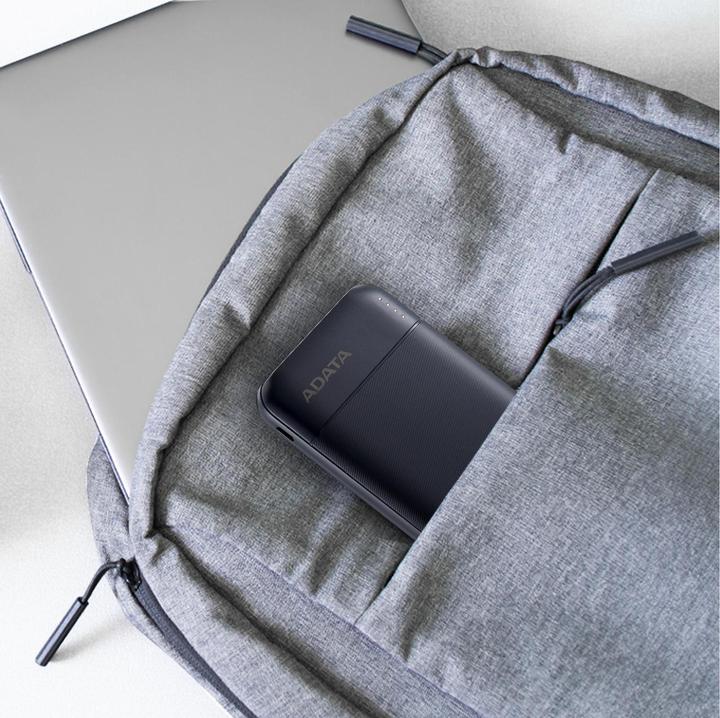 Actual product image Adata POWER BANK USB 10000MAH BLACK/PC100-14BK (10000 mAh, 20 W, 37 Wh)