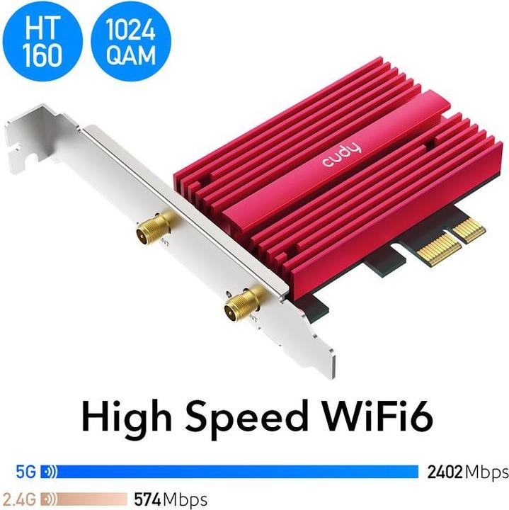 Image du produit Cudy WE4000 carte réseau WLAN interne / Bluetooth (Mini PCI Express)