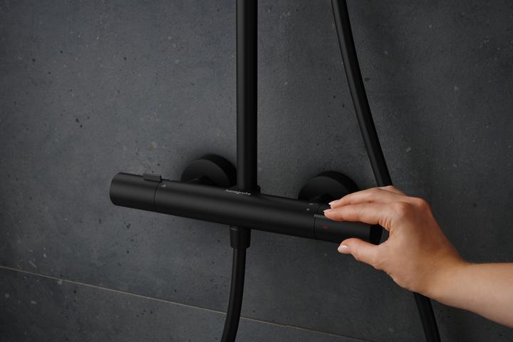 Actual product image hansgrohe Pulsify S Puro shower system 260, 1jet, Ecostat Fine, hand shower 3jet, EcoSmart